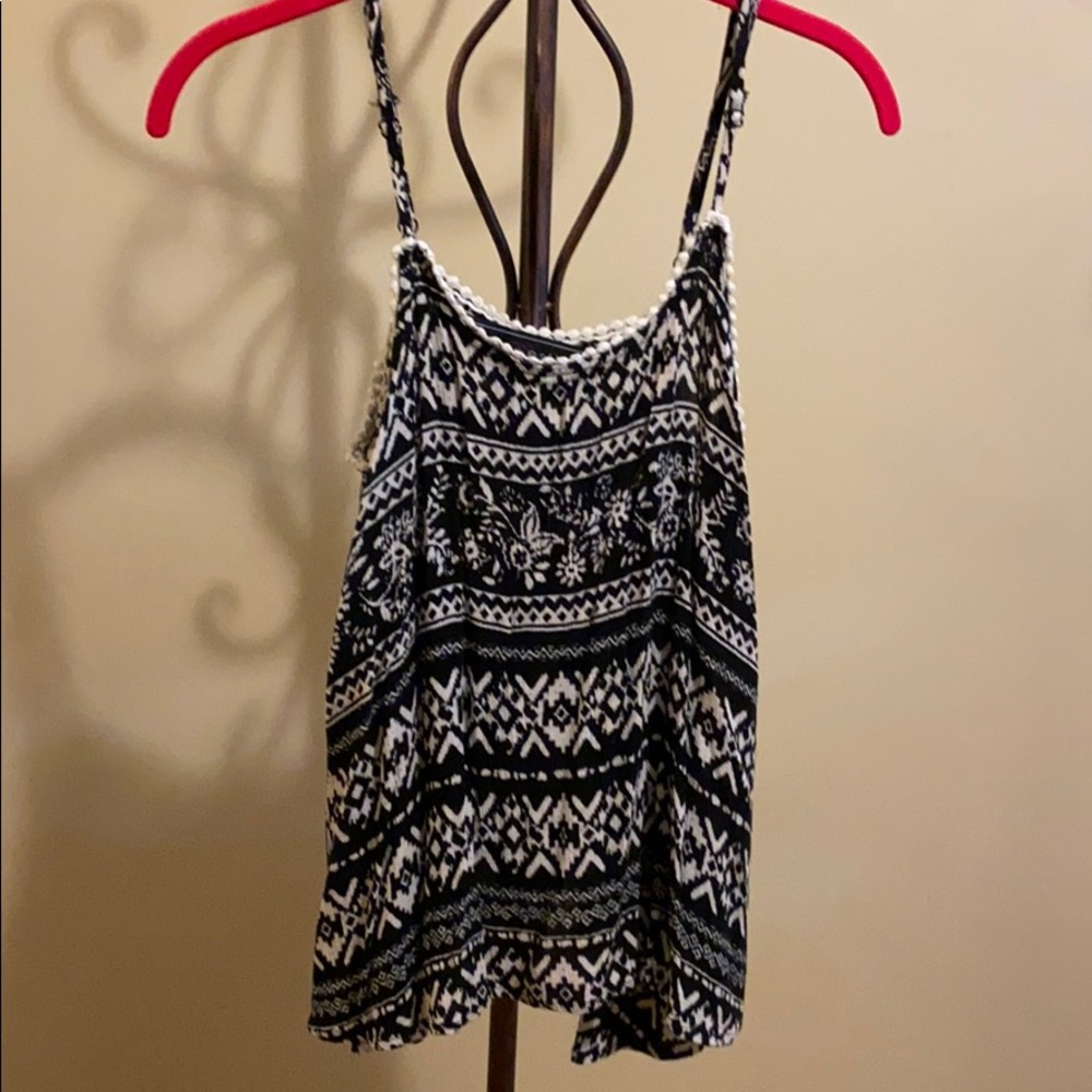 Southwest Black and White Tank